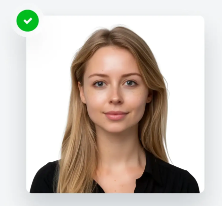 Beispiel eines geeigneten Passfotos